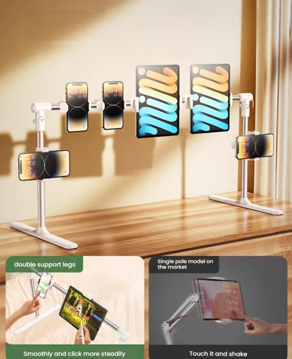 Telescopic and height-adjustable bedside stand for phones and tablets - Image 2