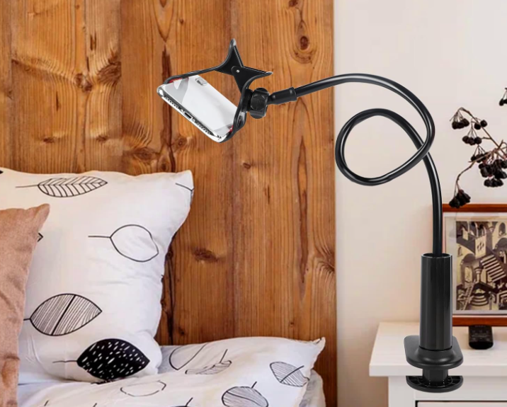 Hands-free bedside phone holder with a curved arm - Image 2