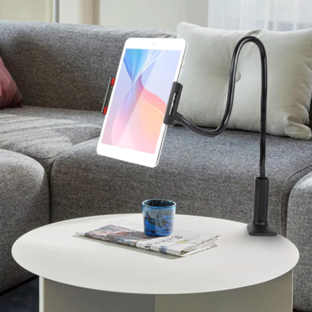 Adjustable long-arm universal holder for phones and tablets