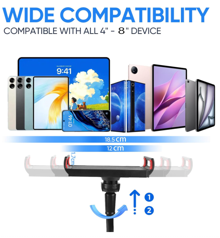 Long-arm gooseneck "lazy" holder for tablets - Image 2