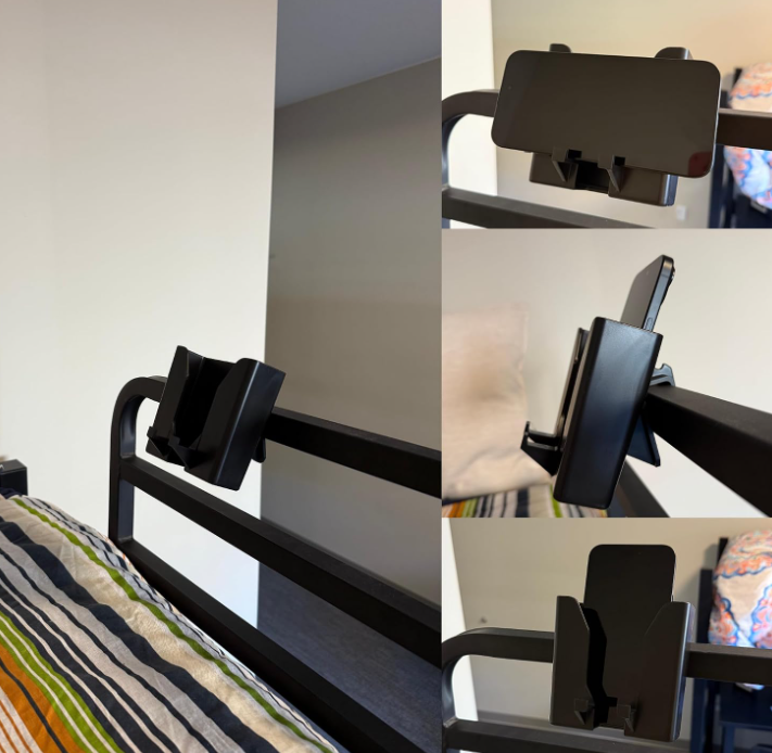 Phone mount designed for bunk bed railings - Image 2