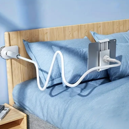 Screw-base 360-degree rotating stand for phones and tablets