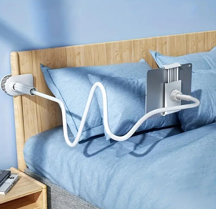 Screw-base 360-degree rotating stand for phones and tablets