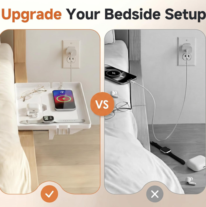 Simple clamp-on bedside storage tray - Image 2
