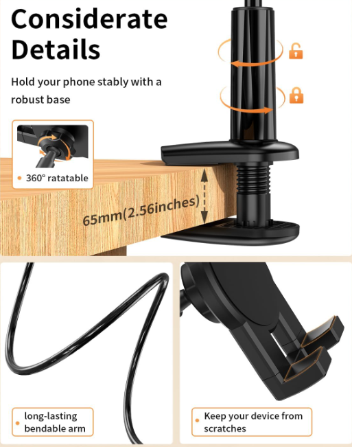 Long gooseneck holder for tablets - Image 2