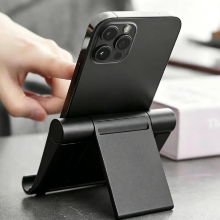 Multi-Angle Adjustable Foldable Desktop Stand for Phones and Tablets