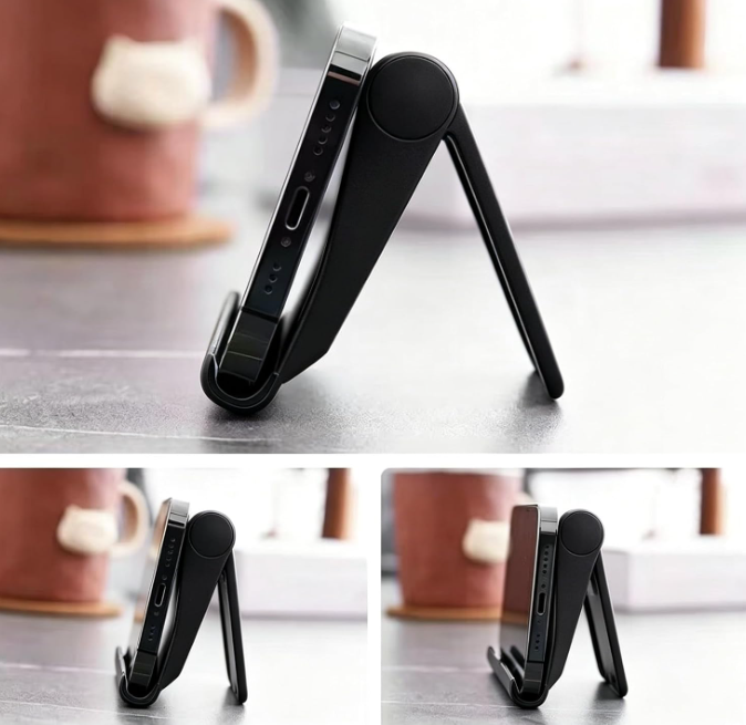Multi-Angle Adjustable Foldable Desktop Stand for Phones and Tablets - Image 2