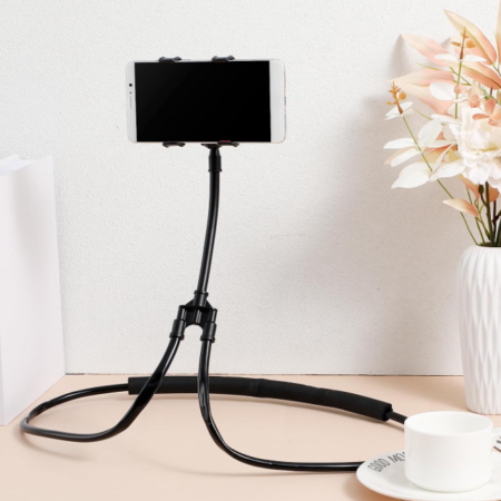 Flexible U-Shaped Neck-Mounted Phone Holder