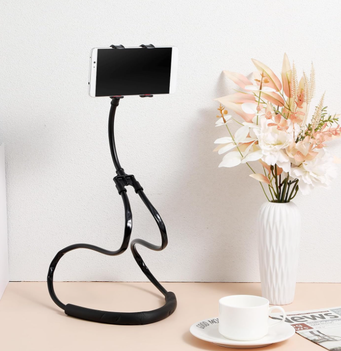 Flexible U-Shaped Neck-Mounted Phone Holder - Image 2