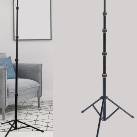 Tripod-Base Height-Adjustable and Rotating Hair Dryer Stand