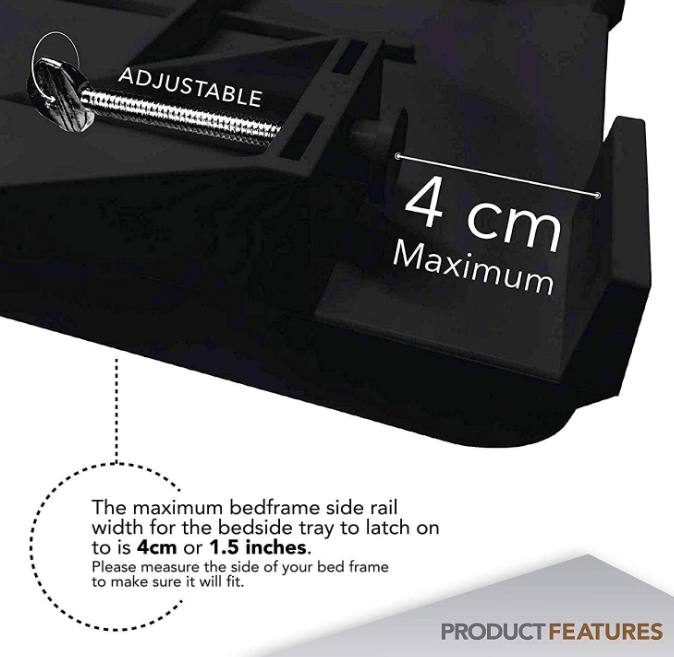 Multifunctional clamp-on bedside storage shelf - Image 2