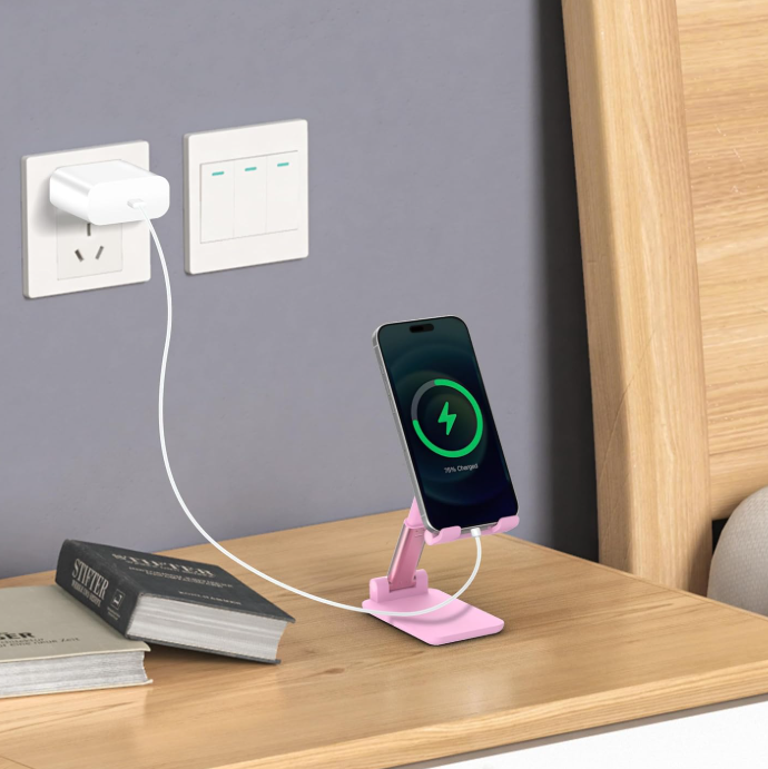 Height- and Angle-Adjustable Anti-Slip Desktop Phone Stand - Image 2