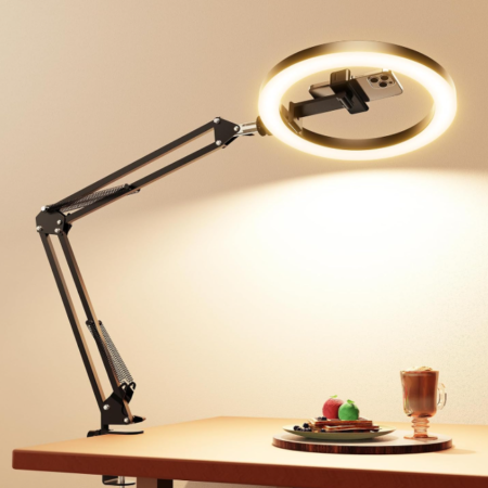 Desktop Tripod Stand with Fill Light for Phone Photography