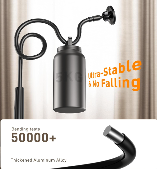 Magnetic Gooseneck Desktop Clamp Stand for Phones - Image 2