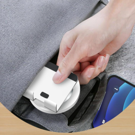 Dual-Axis Foldable Aluminum Alloy Desktop Phone Stand