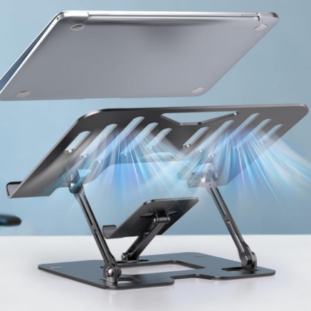 2-in-1 Height-Adjustable Stand for Laptops and Phones