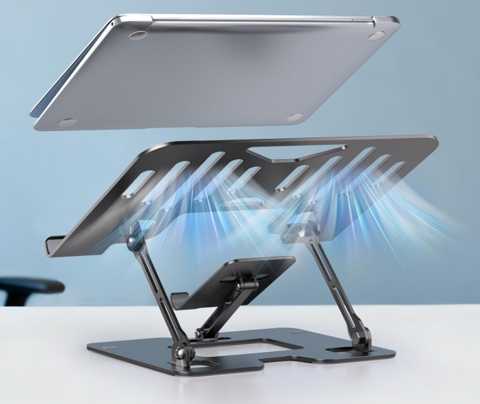 2-in-1 Height-Adjustable Stand for Laptops and Phones
