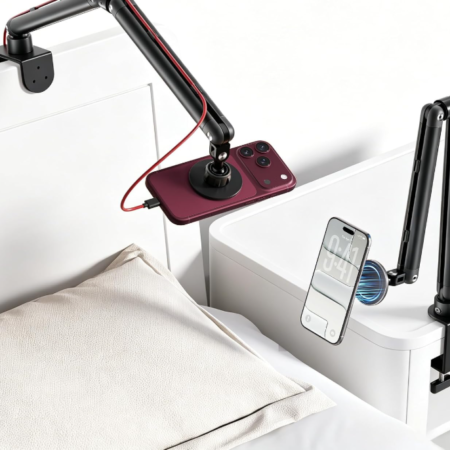 Magnetic Phone Stand for Bedside or Desktop Use