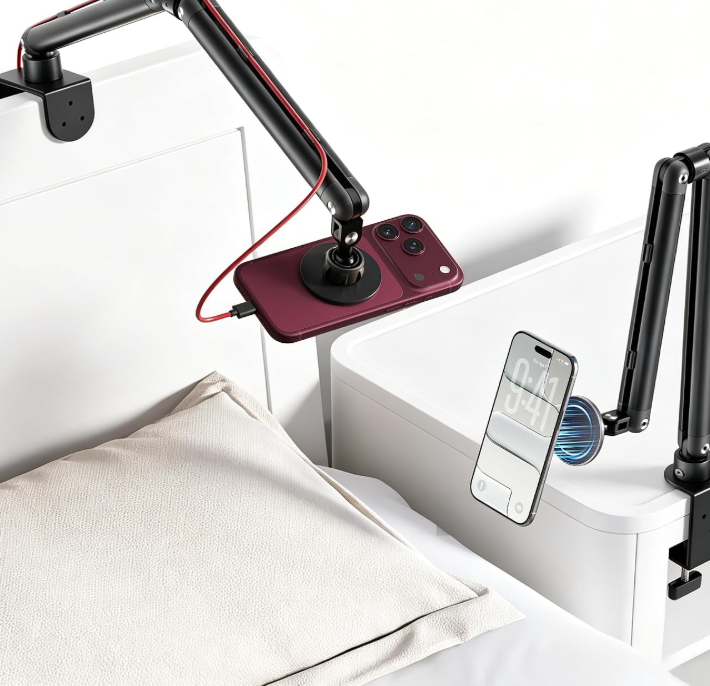 Magnetic Phone Stand for Bedside or Desktop Use