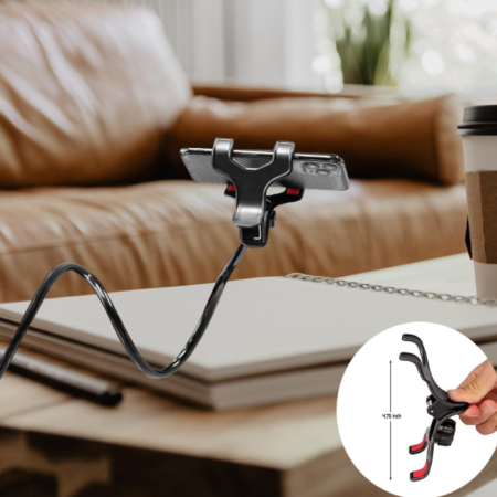 Gooseneck clamp-on long-arm phone holder